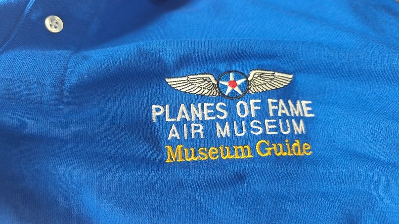 Embroidery on Polo-shirt for the PLANES OF FAME AIR MUSEUM