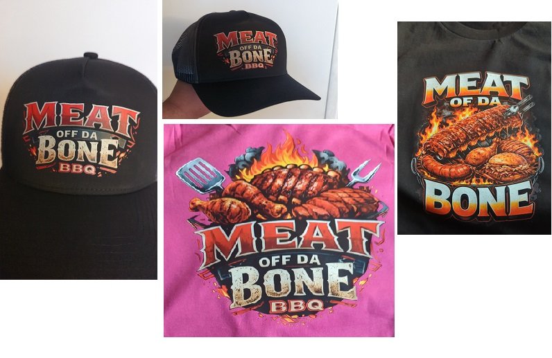 BBQ Food-truck vendor: employee t-shirts and hats